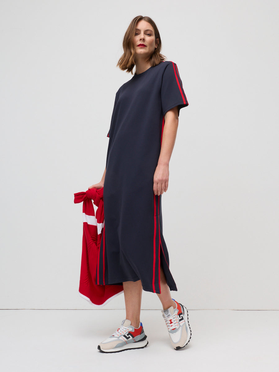 Twin Stripe Ponte Dress