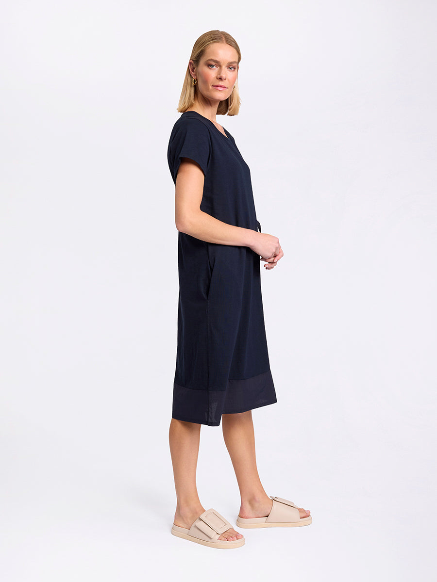 ワンピース Scalloped Polo Dress / navy Msize S.C. Golf Women's Dress with Short | Costco